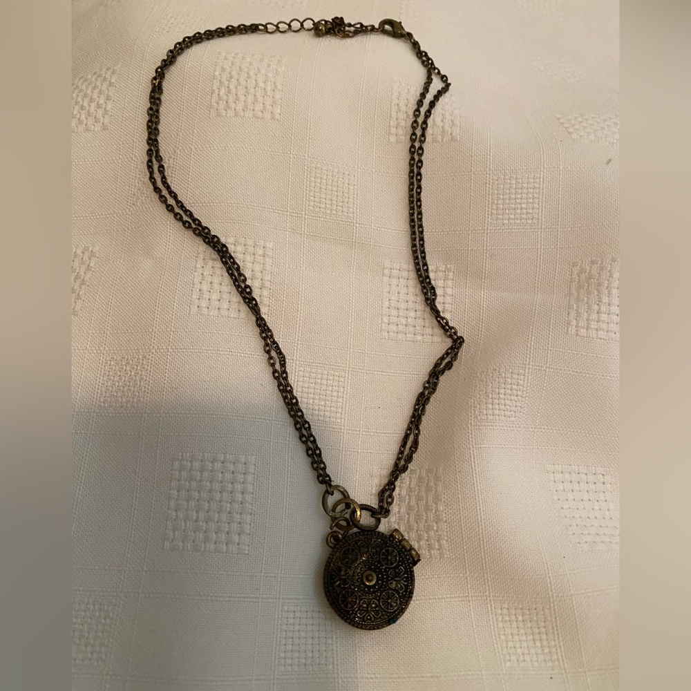 Steampunk Scent Locket Pendant Necklace